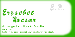 erzsebet mocsar business card